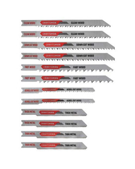 Craftsman Jigsaw Blades Ushank Set 12Piece Cmaj2Set12