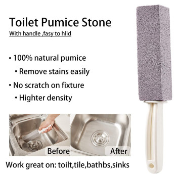 Honoson Pumice Stones For Cleaning With Handle Pumice Sticks For Removing Toilet Bowl Ring Bath Household Kitchen