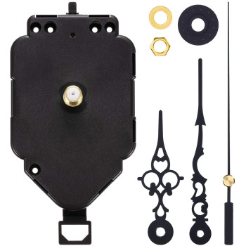 Hicarer Pendulum Clock Movement Quartz Diy Movement Kits Replacement Pendulum Clock Movement Mechanism Shaft Length 09 Inch