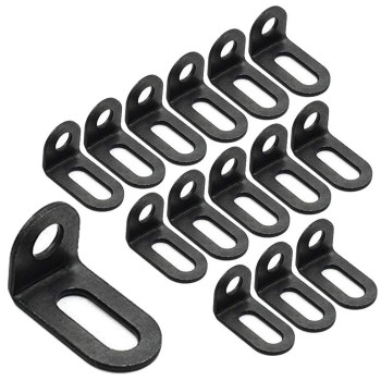 Biaungdo 18X18X30Mm07X07X12 Adjustable Right Angle Brackets Lshape Corner Brace Support Black 15 Pcs