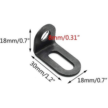 Biaungdo 18X18X30Mm07X07X12 Adjustable Right Angle Brackets Lshape Corner Brace Support Black 15 Pcs