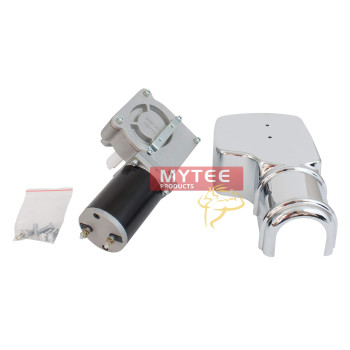 Mytee Products 600W 901 Tarp Motor For Dump Truck Tarp Systems With Chrome Cover 12Vdc 50 Amps 60 Rpm 1 Year Warranty