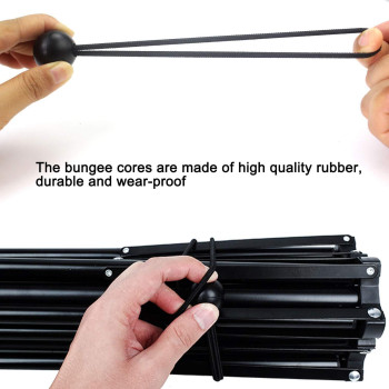 Luckkyme 24Pcs Heavy Duty Ball Bungee Cords 4 Inch And 6 Inch Canopy Tarp Tie Down Cord Black