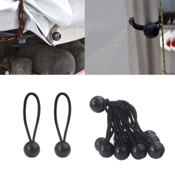 Luckkyme 24Pcs Heavy Duty Ball Bungee Cords 4 Inch And 6 Inch Canopy Tarp Tie Down Cord Black