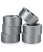 Lockport Silver Duct Tape 6 Roll Multi Pack 90 Feet X 2 Inch Duct Tape Heavy Duty Waterproof No Residue Strong Tape