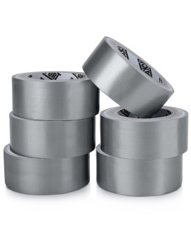 Lockport Silver Duct Tape 6 Roll Multi Pack 90 Feet X 2 Inch Duct Tape Heavy Duty Waterproof No Residue Strong Tape