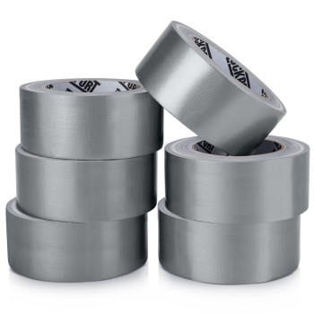 Lockport Silver Duct Tape 6 Roll Multi Pack 90 Feet X 2 Inch Duct Tape Heavy Duty Waterproof No Residue Strong Tape