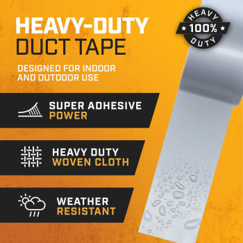 Lockport Silver Duct Tape 6 Roll Multi Pack 90 Feet X 2 Inch Duct Tape Heavy Duty Waterproof No Residue Strong Tape