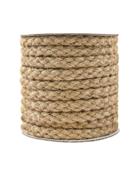 Tenn Well Braided Jute Rope 25 Feet 11Mm Thick Twine Rope For Crafting Cat Scratching Gardening Bundling And Macrame Project