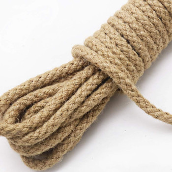 Tenn Well Braided Jute Rope 25 Feet 11Mm Thick Twine Rope For Crafting Cat Scratching Gardening Bundling And Macrame Project