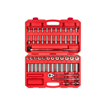 Tekton 12 Inch Drive 6Point Socket And Ratchet Set 51Piece 1032 Mm Skt25201