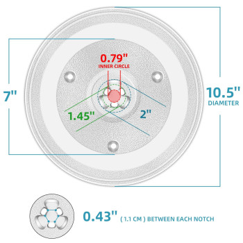 105 Microwave Glass Tray Compatible With Hamilton Beach The Exact Replacement Part Of 252100500497Hbp90D23Hbp90D23Ahbp