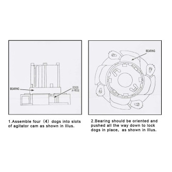 Buygoo 285811 Agitator Repair Kit With 80040 Washer Agitator Dog Replacement Fit For Whirlpool And Kenmore Washer