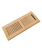 Razo White Oak Wood Floor Register Drop In Vent Cover With Damper 4X12 Inch Duct Opening 34 Inch Thickness Unfinished