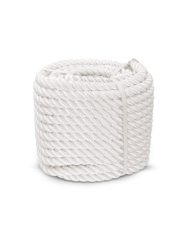 Aoneky 12 58 34 78 Inch Nylon Twisted Rope White Pull Rope Cord 58 Inch X 100 Ft