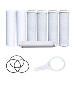 Cfs Replacement Water Filter Kit Includes Carbon Block Pp Sediment Inline Filter Cartridges Oring Wrench Compatible With