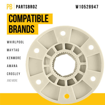 Partsbroz W10528947 Basket Driven Hub Kit Compatible With Whirlpool Ap5665171 Maytag Kenmore Amana Washer Replaces W10528947