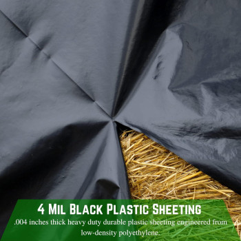 Farm Plastic Supply Black Plastic Sheeting 4 Mil 4 X 100 Black Plastic Tarp Polyethylene Vapor Barrier Plastic Shee