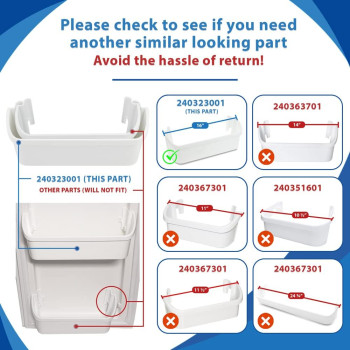 Upgraded Lifetime Appliance 2 X 240323001 Refrigerator Door Shelf Replacement Bin Compatible With Frigidaire Replacement Parts