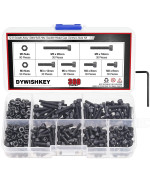 Dywishkey 360 Pieces M3 X 6Mm8Mm10Mm12Mm16Mm20Mm 129 Grade Alloy Steel Hex Socket Head Cap Bolts Screws Nuts Kit With Hex