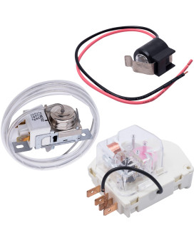 New 2198202 Cold Control Thermostat W10822278 Defrost Timer W10225581 Bimetal Thermostat Refrigerator Defrost Complete Kit Rep