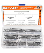 Helifouner 150 Pieces 304 Stainless Steel Cotter Pin Assortment Kit