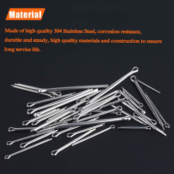 Helifouner 150 Pieces 304 Stainless Steel Cotter Pin Assortment Kit