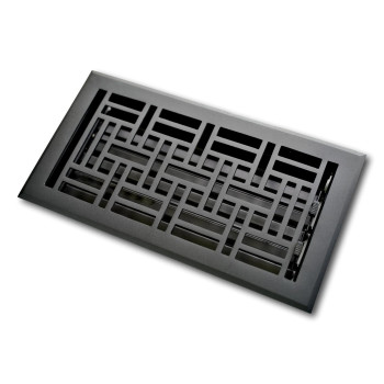 Madelyn Carter Contemporary Vent Cover Solid Cast Aluminum Interior Controls Air Flow 6 X 12 Inches Overall Face 725 X 13