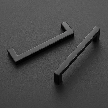 Ravinte 10 Pack 5 Inch Square Cabinet Handles Matte Black Pulls Drawer Kitchen Hardware For Cabinets Cupboard