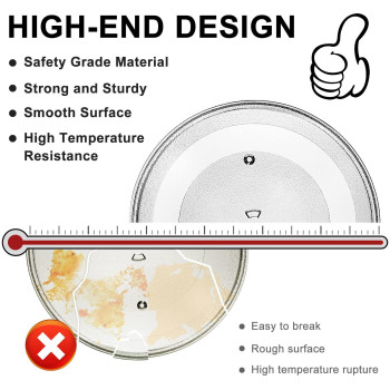 125 Microwave Glass Turntable Plate Replacement For Ge Microwave Glass Plate Replace Microwave Glass Tray Wb39X10003 Wb39