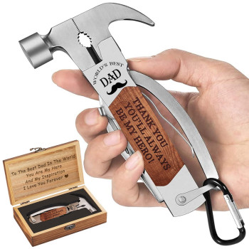 Veitorld Gifts For Dad From Daughter Son Kids Unique Birthday Gift Ideas For Men Stepdad Papa All In One Tools Hammer Multitoo