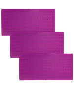 Wall Control Pegboard Value Pack 3 Pack Of Wall Control 16Inch Tall X 32Inch Wide Horizontal Purple Metal Pegboards For Wa