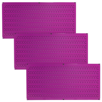 Wall Control Pegboard Value Pack 3 Pack Of Wall Control 16Inch Tall X 32Inch Wide Horizontal Purple Metal Pegboards For Wa