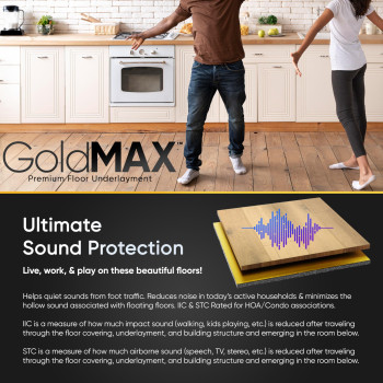 Floorlot Goldmax Premium Floor Underlayment 200 Sqft Roll 3Mm Thick With Moisture Barrier