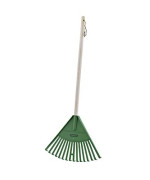 Superio Kids Rake With Hardwood Handle Gardening And Lawn Care Tools For Kids Sweep Leaves And Tidying Up The Garden Plastic