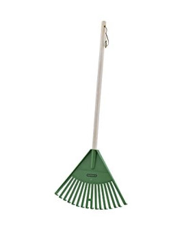 Superio Kids Rake With Hardwood Handle Gardening And Lawn Care Tools For Kids Sweep Leaves And Tidying Up The Garden Plastic