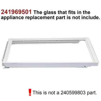 241969501 Refrigerator Shelf Frame Without Glass Crisper Pan Cover For Frigidaire Electrolux Refrigerator Delicatessen Drawe