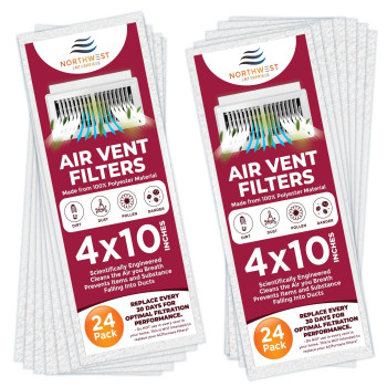 Northwest Enterprises Vent Filter Air Vent Filters 48 Floor Vent Filters 4X10 90 Day Filtration