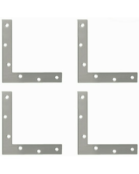 Alise L Flat Brackets Corner Bracket Corner Brace Mending Plate Repair 150Mm X 150Mm Stainless Steel Flat Braces For Wood Tables