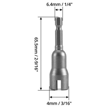 Qwork Wing Nut Driver 2 Pack Power Wing Nut Drill Bit Socket Tool With 14 Quick Connect Hex Shank For Panel Wing Nuts Screw