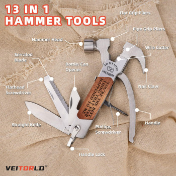 Gifts For Men Him Anniversary Birthday Gifts For Him Boyfriend Husband All In One Survival Tools Small Hammer Multitool With E