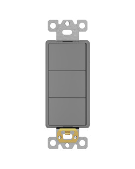 Enerlites Triple Paddle Rocker Decorator Switch Clamptype Back Insert Copper Wires Only Single Pole Residentialcommercial