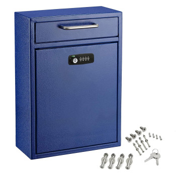 Adiroffice Wall Mount Mailbox Combination Mailbox With Keys Durable Wall Mounted Locking Mailbox And Cash Drop Box For House