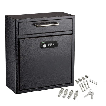 Adiroffice Wall Mount Mailbox Combination Mailbox With Keys Durable Wall Mounted Locking Mailbox And Cash Drop Box For House