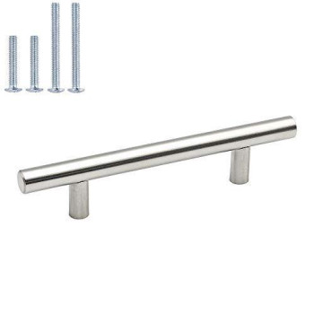 Homdiy 96Mm Cabinet Handles Drawer Pulls Hd201Sn Cabinet Hardware Brushed Nickel Cabinet Pulls 100 Pack Modern Cupboard Handle