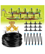 Hiraliy 50Ft Drip Irrigation Kit Plant Watering System 8X5Mm Blank Distribution Tubing Diy Automatic Irrigation Equipment Set Fo