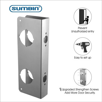 Sumbin Door Guard Reinforcer Repair Doors Add Extra Security To Your Home And Prevent Unauthorized Entry 512 Door Hole 23