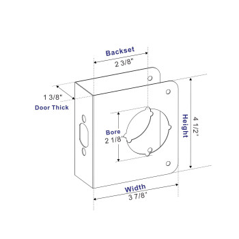 Sumbin Door Guard Reinforcer 138Inch Thick By 238Inch Backset 218Inch Bore With Bronze Color