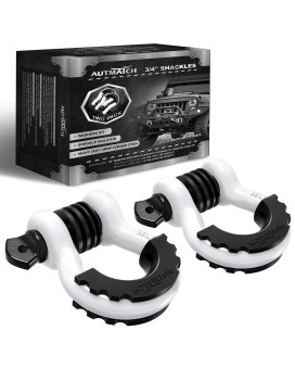 Autmatch D Ring Shackle 34 Shackles 2 Pack 41 887Ibs Break Strength Clevis Shackle With 78 Screw Pin And Shackle Isolat