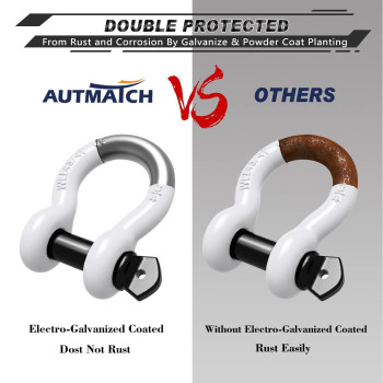 Autmatch D Ring Shackle 34 Shackles 2 Pack 41 887Ibs Break Strength Clevis Shackle With 78 Screw Pin And Shackle Isolat